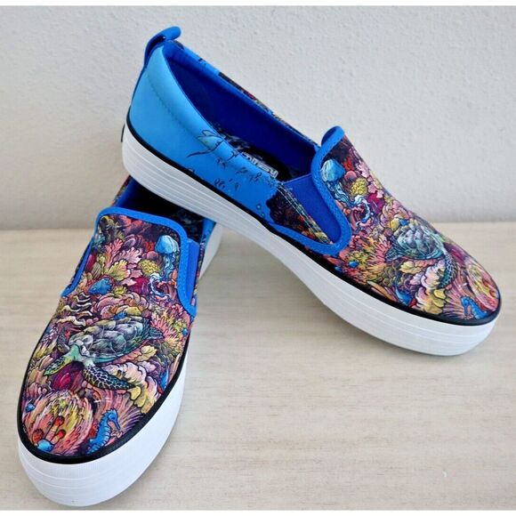 Sperry x Kerby Women's Sz 9.5 Crest Twin Gore Ocean Utopia Platform Sneakers - Picture 1 of 8